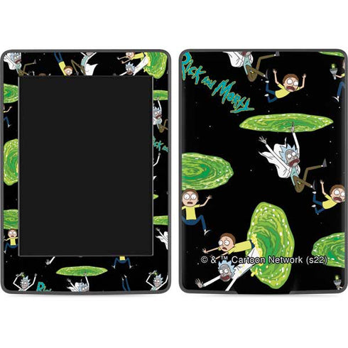 Adult Swim Rick and Morty Portal Pattern Amazon Kindle Skin